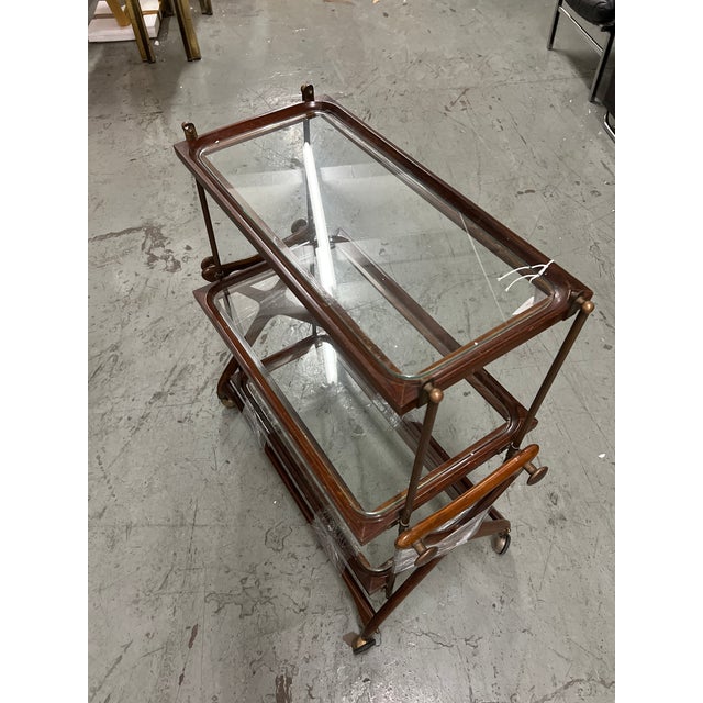 Vintage Wooden Bar Cart For Sale - Image 4 of 6