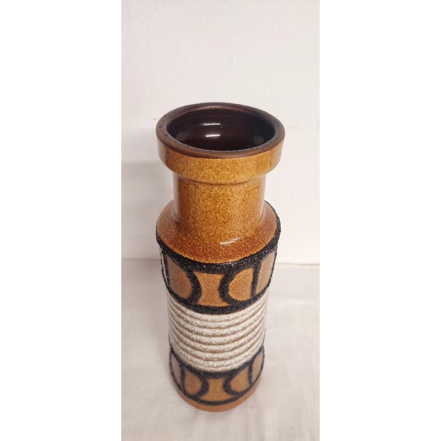 Pottery Lava Fat Vase West Germany, 1960s, in Very Good conditions. Designed 1960 to 1969