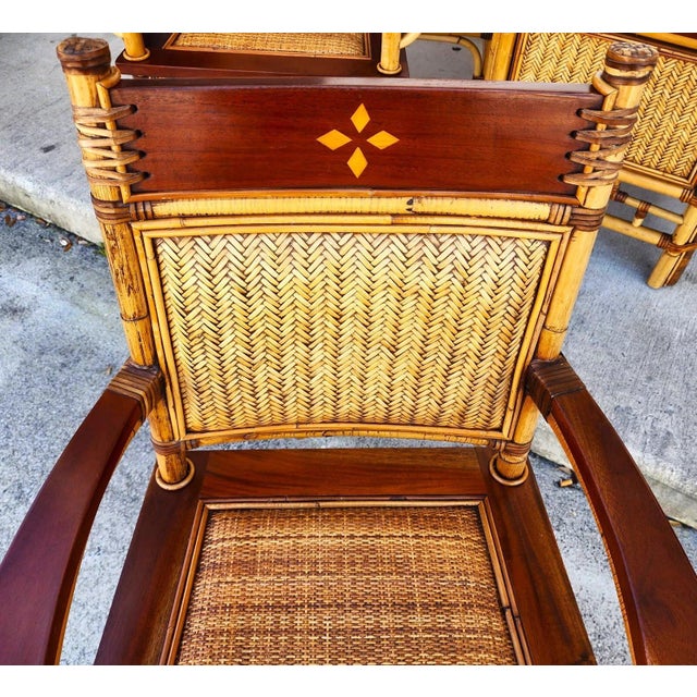 Wood Bamboo Dining Set Custom Made For Sale - Image 7 of 12