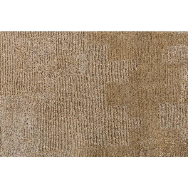 Tan Modern Silk and Wool Rug by Doris Leslie Blau For Sale - Image 8 of 9