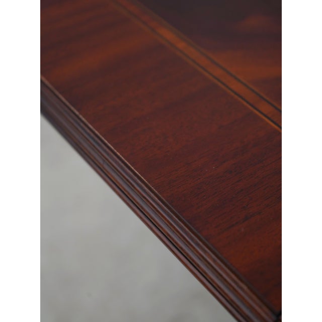 Wood Henkel Harris Model 2276 Flame Mahogany Dining Room Table For Sale - Image 7 of 18