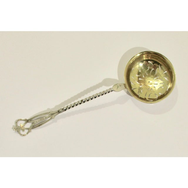 830 Silver Standard Pierced Spoon Serving Piece For Sale - Image 9 of 9