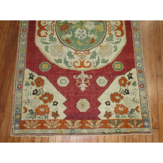 Asian Antique Early 20th Century Turkish Oushak Rug - 3'11" x 6'11" For Sale - Image 3 of 6