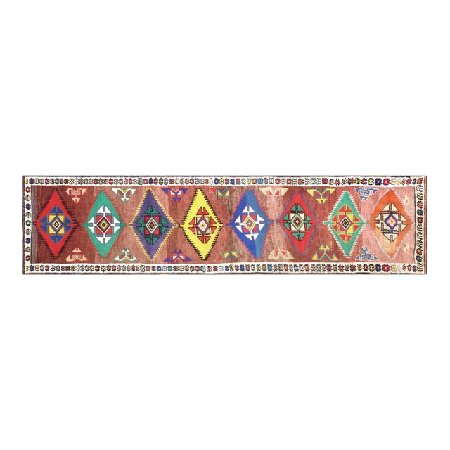 1960s Turkish Oushak Runner For Sale