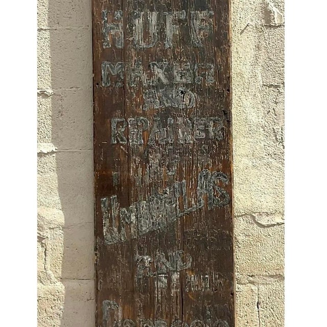 Vintage Boho Folk Art Blade Sign For Sale - Image 11 of 12
