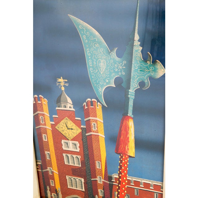 Signed St. James Palace Travel Lithograph Poster by David Lewis. For Sale - Image 4 of 7