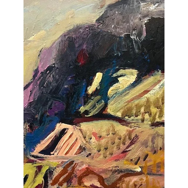 Gold Jean Krille, Landscape 143, Oil on Masonite, 1986 For Sale - Image 8 of 12