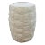 Mod Geometric Off-White Glaze Garden Stool For Sale