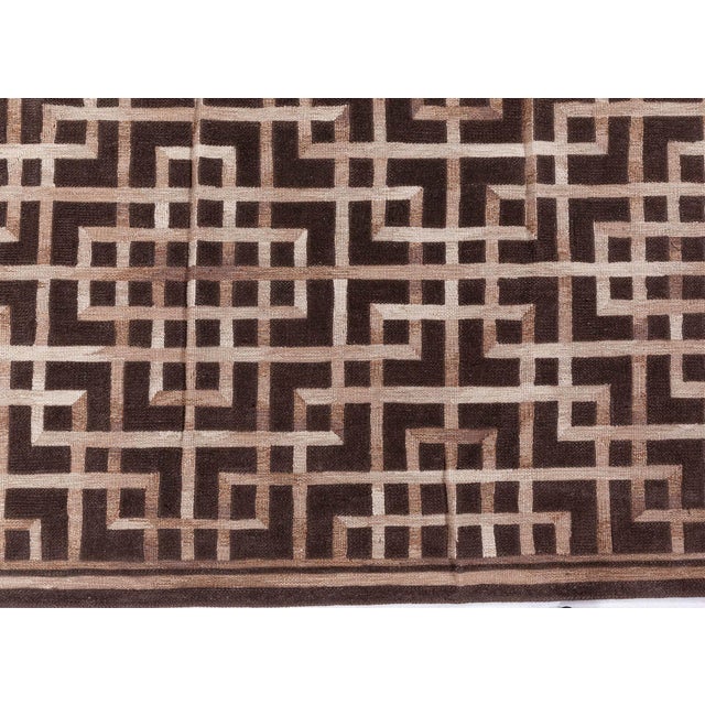 Early 21st Century Modern Pavilion Geometric Design Handmade Wool Rug by Dorie Leslie Blau For Sale - Image 5 of 8