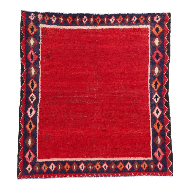 Vintage Red Persian Rug - 05'04 X 05'08 For Sale