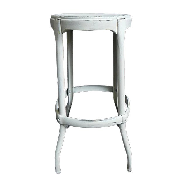 Industrial Steel Stool, 1950s For Sale