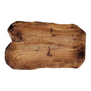 Vintage Thick Root Wood Charcuterie Cheese Board For Sale