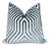 Vanderbilt Velvet Pillow Cover in Marine Blue, 22x22 Pillow For Sale