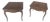 Pair One Drawer Very Fine Solid Dark Chestnut 27x27" Square Side End Tables MINT For Sale