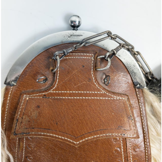 20th Century Scottish Kilt Sporran Decoration With Leather and Hair For Sale - Image 11 of 12