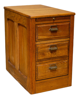 Vintage Oak File Cabinet