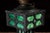 Early 20th Century Arts and Crafts Green Slag Glass and Cast Iron Table Lamp For Sale - Image 9 of 9