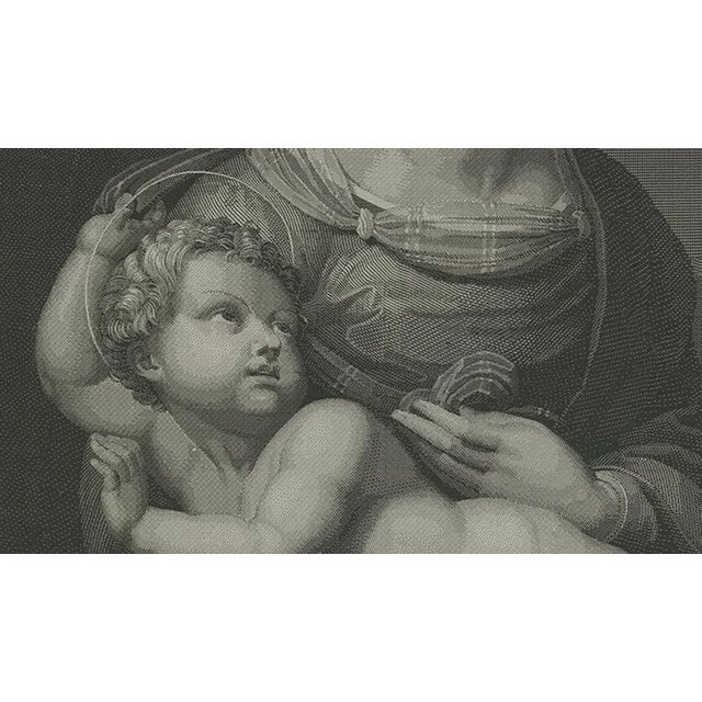 Nargeot after Raphael, Madonna and Child, 1878, Stipple Engraving For Sale - Image 4 of 10
