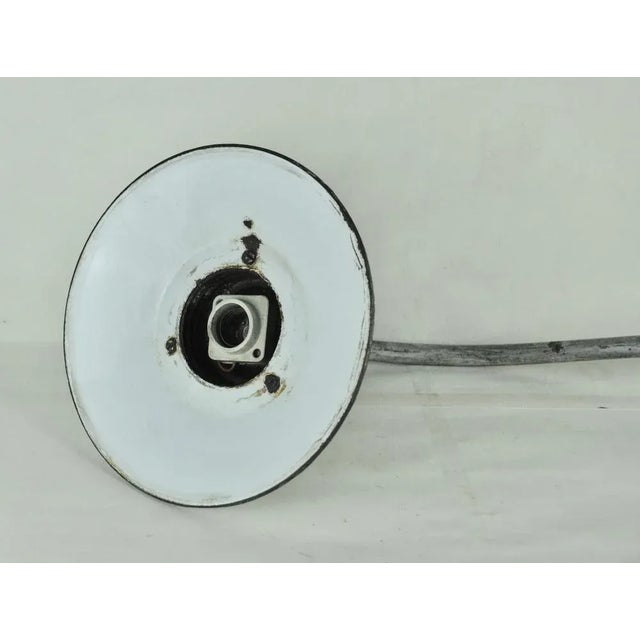 1940s White Enameled Metal Garden Light, 1940s For Sale - Image 5 of 7