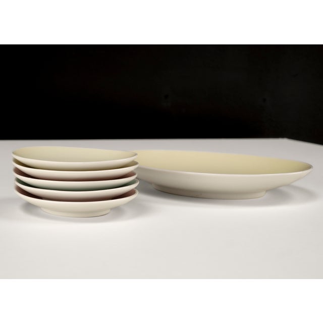 Aqua Mid-Century Modern Pastel Porcelain Cabaret Set by Hubert Griemert for Fürstenberg, 1950s, Set of 6 For Sale - Image 8 of 12