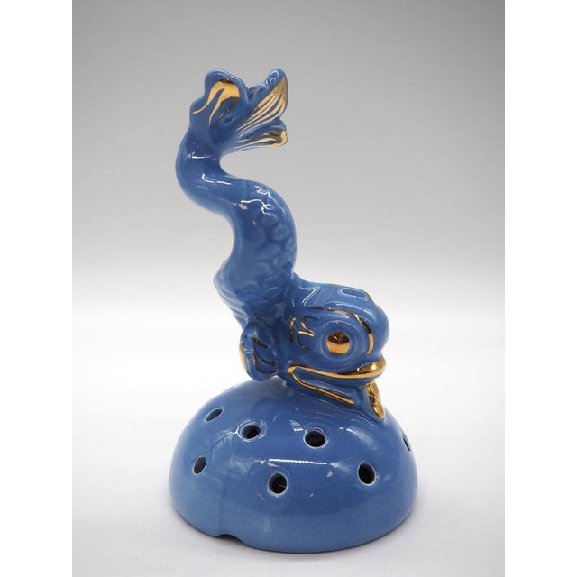 Sapphire Bowl with Fish by Arthur Percy, Set of 2 For Sale - Image 11 of 15