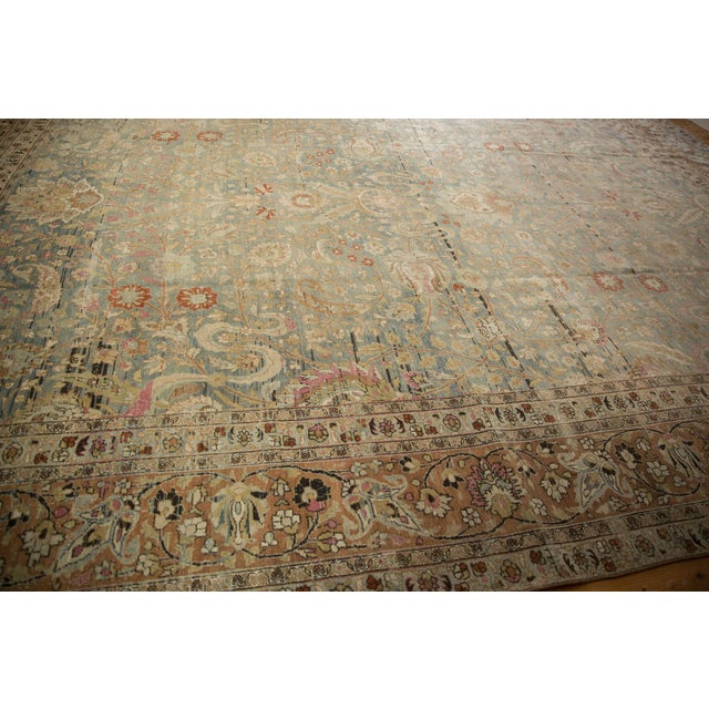 Vintage Distressed Meshed Carpet - 11'7" X 15'11" For Sale - Image 9 of 12