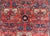 Early 20th Century Antique Persian Bidjar Rug With Red Field and Bold Blue Floral Design 4'5 X 6'5 For Sale - Image 5 of 12