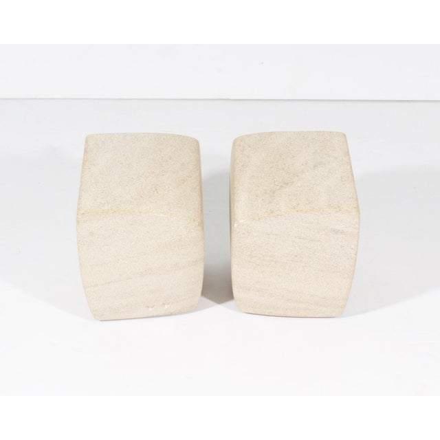 Contemporary Michael Van Vooren Limestone Bookends For Sale - Image 3 of 7