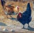 Wood Jules Depierre French Farmyard Scene with Chickens, Oil on Panel, Late 19th Century For Sale - Image 7 of 11