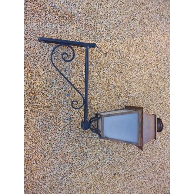 Large Vintage Wall Lantern, 1959 For Sale - Image 4 of 5