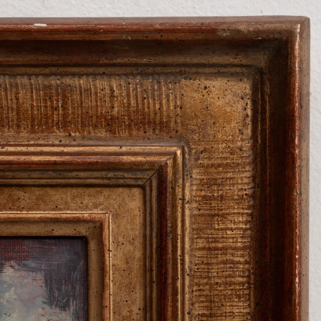 Mid 20th Century France Pink Canvas Painting For Sale - Image 11 of 15