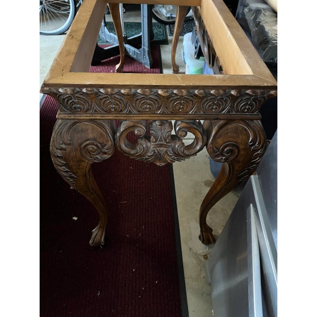 Mid 20th Century Rococo Style Marble Top Console Table For Sale - Image 12 of 13