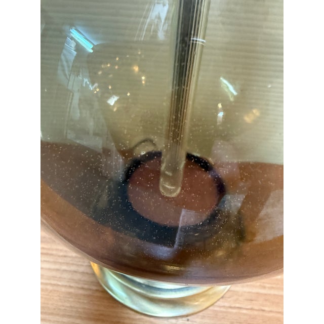 Mid 20th Century Glass Table Lamp For Sale - Image 10 of 12