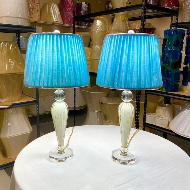 1960s Mid-Century Modern Exquiste Venetian Glass Lamp - a Pair For Sale - Image 12 of 12