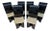 1980s Elegant Set of Six Italian Black Lacquered Dining Chairs For Sale