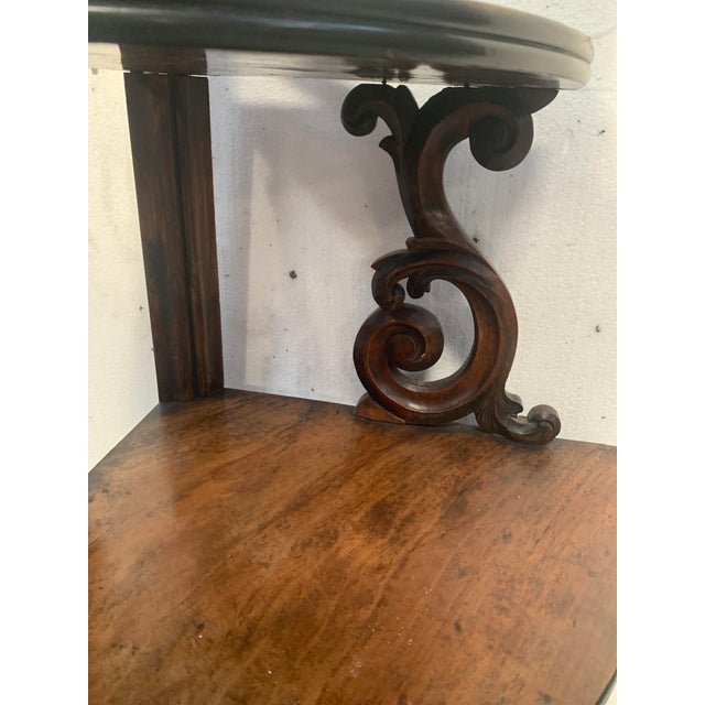 Napoleon III Style Corner Shelf in Walnut, 1800s For Sale - Image 9 of 11