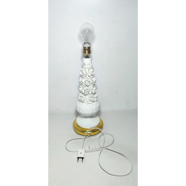 Wood Ceramic Table Lamp from Manises, Spain, 1970s For Sale - Image 7 of 8