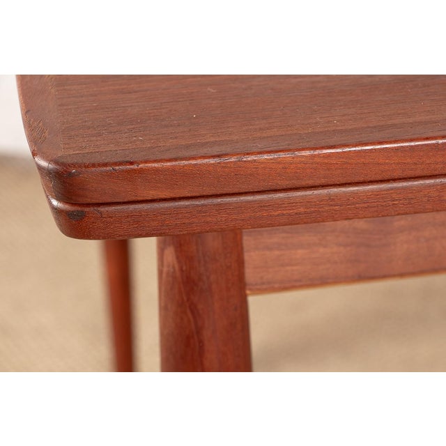 Danish Teak Model 592 Square Extendable Dining Table by Arne Vodder for Sibast, 1960 For Sale - Image 13 of 16
