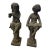 Pair of Vintage European Style Cast Iron Seated Putti Statues on Fluted Pedestals For Sale