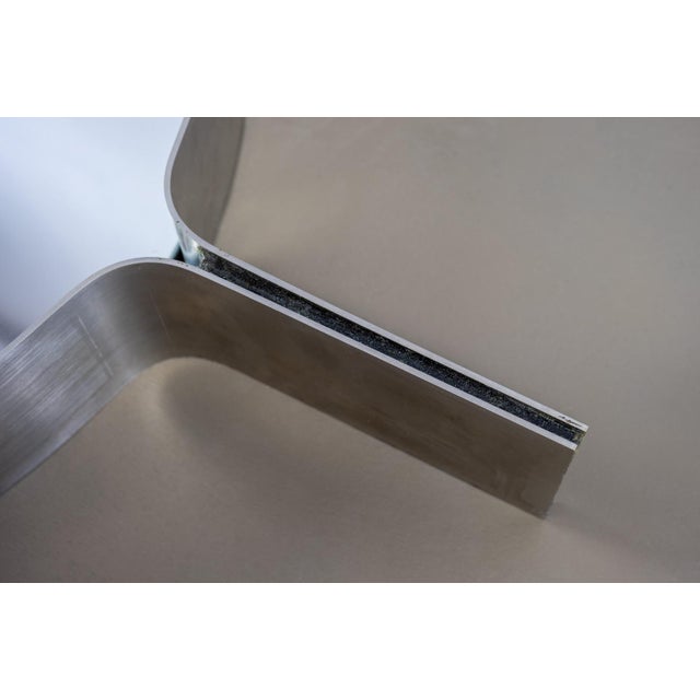 Brushed Steel Round Mirror by Xavier Feal, 1970s For Sale - Image 4 of 7