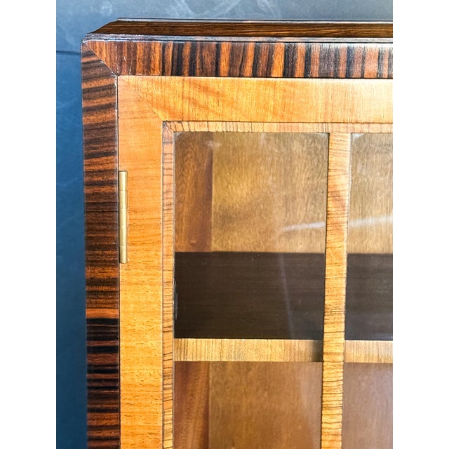 Art Deco Bookcase or Display Cabinet With Parquetry Inlay by Heal's of London For Sale - Image 9 of 12