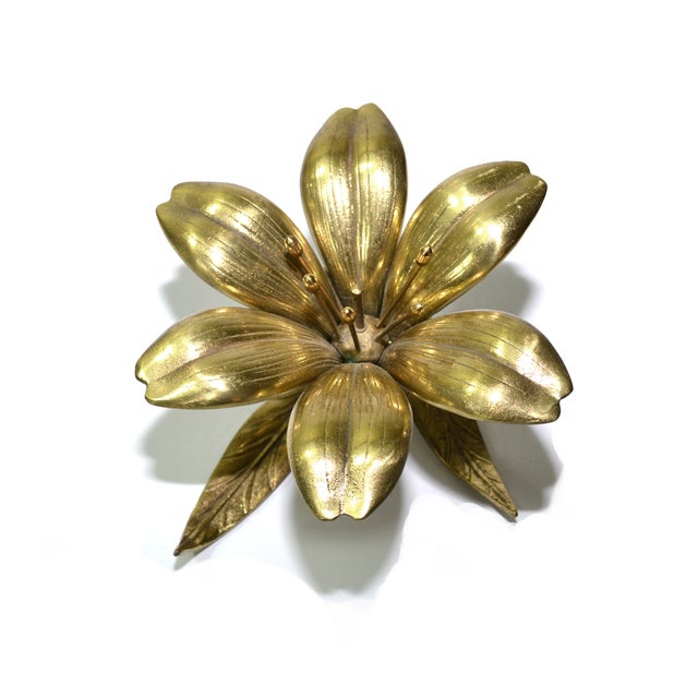 Vintage Brass Lotus Flower Ashtray Chairish