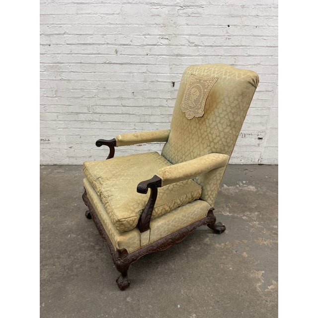 19th Century Antique 19th Century English Chippendale Open Arm Host Chair For Sale - Image 5 of 13