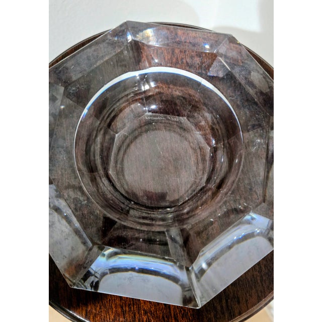 Mid 20th Century Val Saint Lambert Belgian Crystal Ashtray – Signed, 7.5" Octagonal For Sale - Image 5 of 7