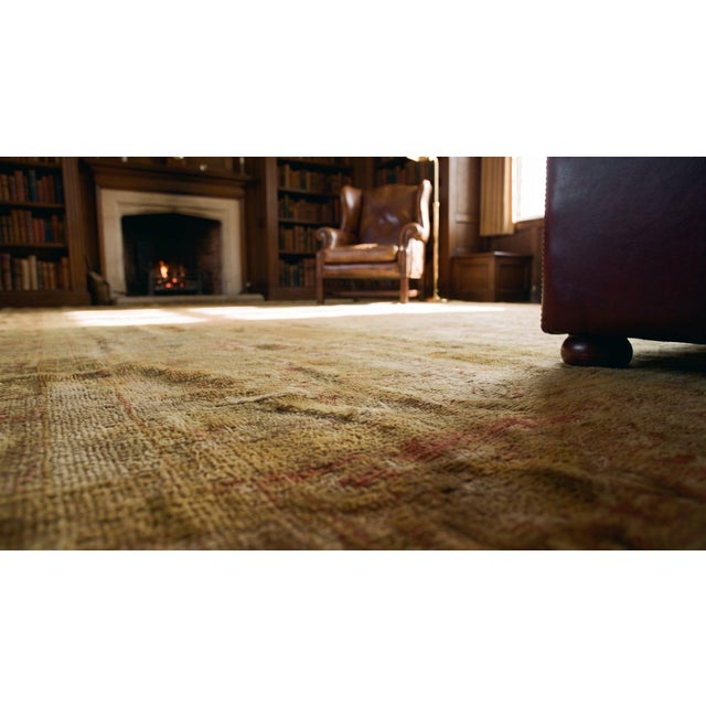 Fantastic Combination of Soft Color Allover Design Antique Turkish Decorative Oushak Rug For Sale - Image 17 of 17
