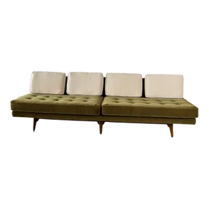 1950s Edward Wormley for Dunbar 5526 Armless Sofa Mohair and Wool