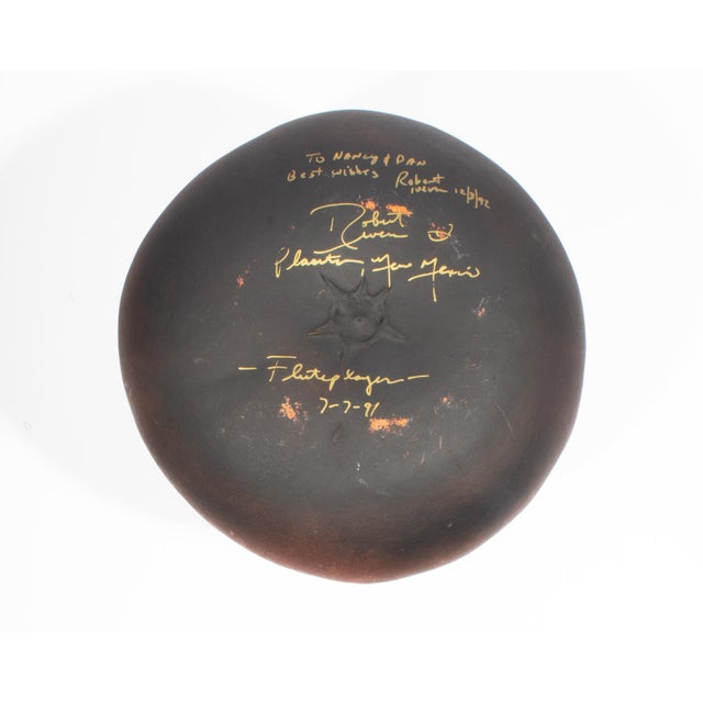 Wood 1991 Hand-Painted Gourd Vase by Robert Rivera For Sale - Image 7 of 8