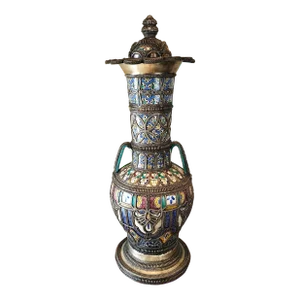 Antique Moorish Moroccan Ceramic Floor Vase