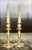 This vintage pair of 6.5” brass, candle stick holders, may be demur in size, but they are heavy on brass—weighing 18 oz....