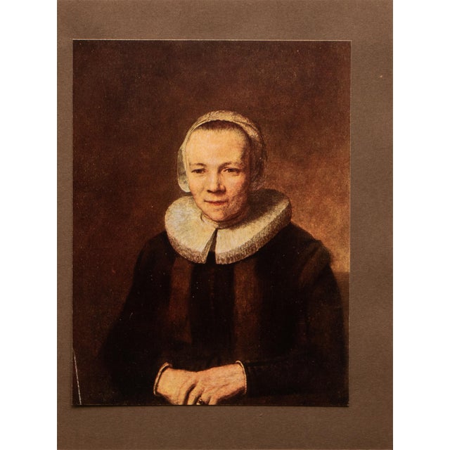 1905 After Rembrandt "Portrait of an Old Lady, Full Face", First Edition Full-Color Print by M. Menpes For Sale In Dallas - Image 6 of 6